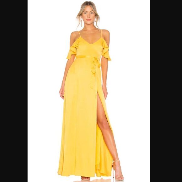 NWT Revolve x Lovers & Friends Taylor Gown in Golden Rod | size XS - Picture 1 of 11
